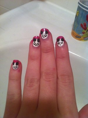 Panda bears plus pink tips :)