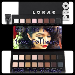 @MakeupByRiZ
If you have a Instagram help me reach 1000 followers. I will be giving away a Lorac pro palette! Thank you for the support xoxo