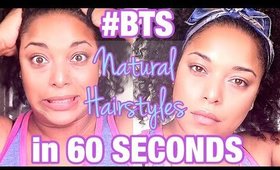 #BTS RUNNING OUT THE DOOR Natural Hairstyles in UNDER 60 SECONDS | MelissaQ