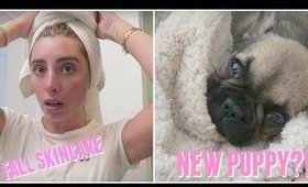 MEET MY NEW BABY?! MINI NEW MOM SKINCARE ROUTINE! | Daily Vlog Lauren Elizabeth