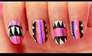 Tribal Rainbow Nails