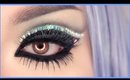 Glitter Cut Crease Makeup WITH Rhinestones! .•♥