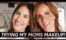 TRYING MY MOMS EVERYDAY MAKEUP... Omg SO Good. | Jamie Paige