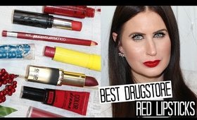 THE BEST DRUGSTORE FESTIVE RED LIPSTICKS! - TOP 10! | VLOGMAS #1