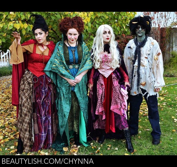 Hocus Pocus Halloween Costumes The Sanderson Sisters and Billy