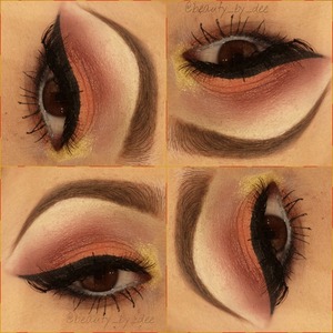 fall makeup look  orange browns and yellows ??????