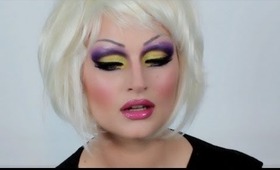 Purple and Yellow Drag Make-up Tutorial
