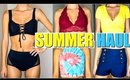 SUMMER TRY-ON HAUL + BEAUTYCON BFF UNBOXING
