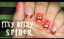 Itsy Bitsy Spider Halloween nail art