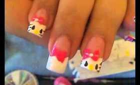 Hello Kitty Nail Tip Tutorial