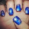 Blue With Chrome Snowflakes