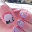 Cat and glitter.