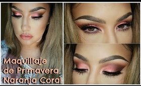 Maquillaje Naranja Coral de Primavera / Spring Makuep tutorial Orange | auroramakeup