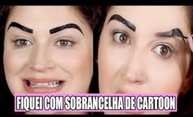 TESTEI UMA TINTA DE SOBRANCELHA MUITO BIZARRA - FUNCIONA OU DECEPCIONA? | Duda Fernandes
