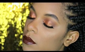 NIGHT OUT MAKEUP TUTORIAL // COPPER EYES & BROWN LIPS