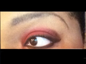 deep reds and browns  with heavy liner to create this 