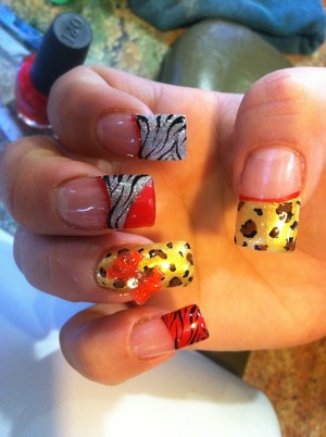 Animal print with 3d bow 