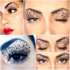 I created this look inspired by my favorite wild animal aka leopard. Really in love with the animal print makovers. I used stilla waterproof liquid eyeliner, but it didt come out as sharp as I wanted, maybe because I have had it for a while now. I hope you guys like it.