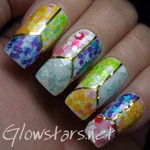 For more nail art, pics of this mani, a review of the Glitter Babies 2 and products & method used visit http://Glowstars.net