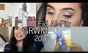 استعدي معي ليوم العيد، لبسة العيد + تنظيف بشرتي Eid Al-Fitr LOOK 2017
