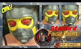 Guardians of the Galaxy: Starlord Helmet Face Paint Tutorial (NoBlandMakeup)