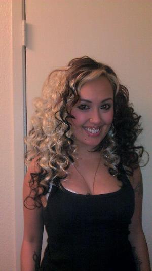 My business partner Lea with Dome hair extensions!