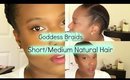 Easy Goddess/Crown Braid Hair Tutorial | Short Medium Lenght Hair | 4C Natural Hair