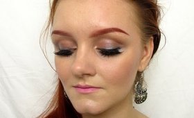 Silvery Metallic Wet Look Eyes + Pink Lips | Phee's Makeup Tips
