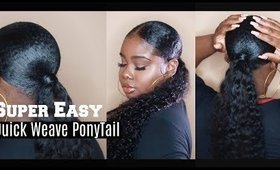 Easy Protective Style ! QuickWeave Ponytail "Baggie Method"