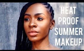 NO FOUNDATION!  ☀️ Heat Proof Summer Makeup for Oily Skin ▸ VICKYLOGAN