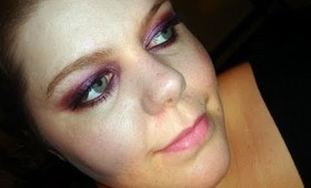 Purple Plum Glitter Festive Makeup!