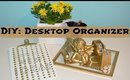 DIY:  DESK ORGANIZER / Organizarea Biroului / Gold Desk Organizer