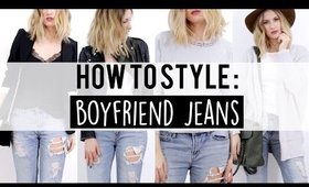 How To Style: BOYFRIEND JEANS ♡ 5 Different Ways | JamiePaigeBeauty