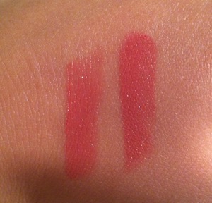 LEFT: CoverGirl LipPerfection in Delight
RIGHT: Bobbi Brown in Mod Pink

http://sparklethat.blogspot.com/2011/11/sephora-111211-haul.html