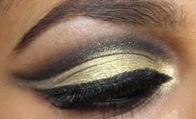 Black & Gold Cut Crease Eid Makeup Tutorial