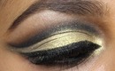 Black & Gold Cut Crease Eid Makeup Tutorial