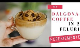 Incerc sa fac Dalgona Coffee (Bonus: Monstera Leaf Coffee, creatie proprie)