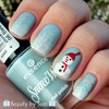 Christmas nail art: Snowman & snowflakes