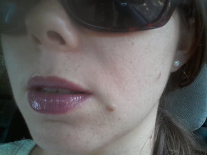 I am in love with this lip color.  L'Or?al Purple Prelude. It goes on light but you can slather it on for a darker look.  