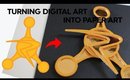 Turning Digital Art into Paper Art - Ep.1 "Council of Ricks Badge"