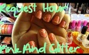 Request Hour - Pink Glitter nails