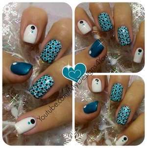Winter Dotticure Nail Art | New Year's Nails. #mydesigns4you #nailart #nails #dotticure #winternails #winter #manicure 
