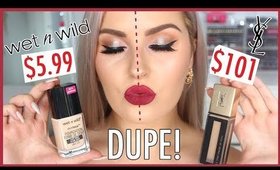 WET N WILD vs. YSL 💕😍 Foundation Dupe Battle! 🔪 WEAR TEST