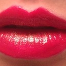 Matte Red Lip with Gold highlight