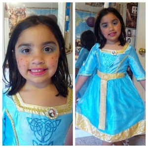 just did merida (brave) makeup on my little sister