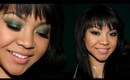 Green & Gold Pop! (Holiday Inspired look #2) + bloopers