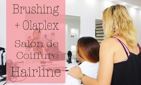 Brushing & Olaplex for une blonde aux cheveux naturels bouclés