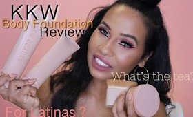 KKW Body Foundation Review on Tan Latina