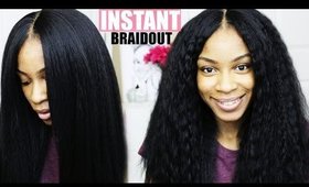 How To Make Synthetic Hair Wavy: Braid Out on Kinky Straight Weave