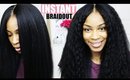 How To Make Synthetic Hair Wavy: Braid Out on Kinky Straight Weave